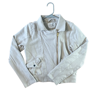 Grey State Zip Jacket Lightweight Sweatshirt Size Medium Beige
